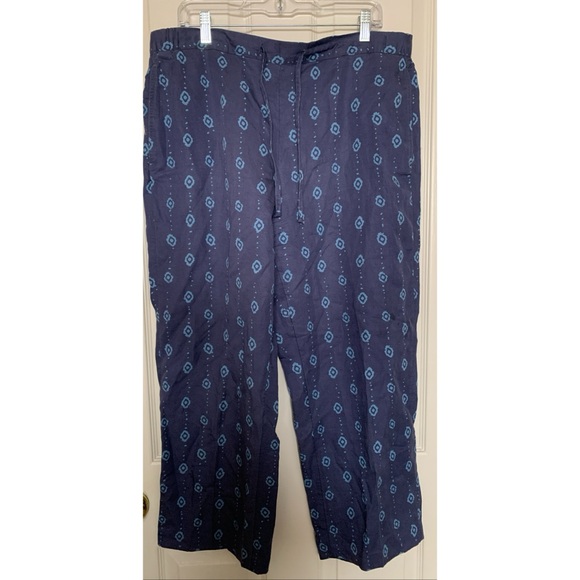 Coldwater Creek Linen Blend Wide Leg Drawstring Pants Women’s Size Large - Picture 1 of 4